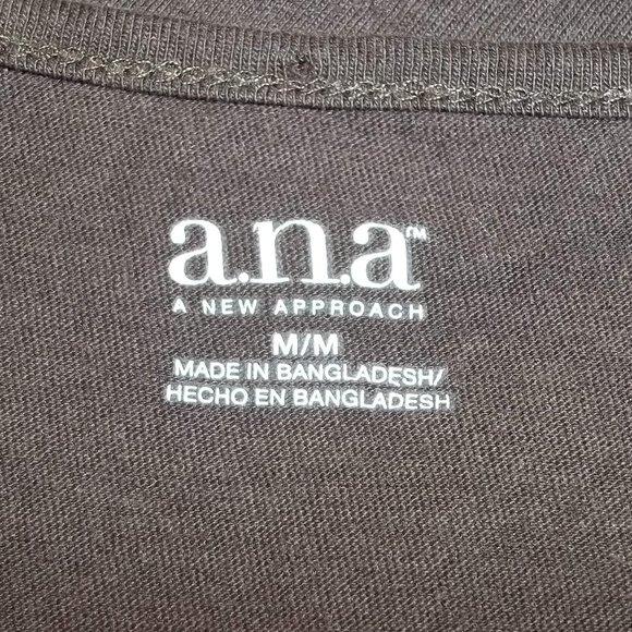 a.n.a. A New Approach Womens Tank Top Size Medium Striped Geometric Brown Gold - Picture 5 of 6